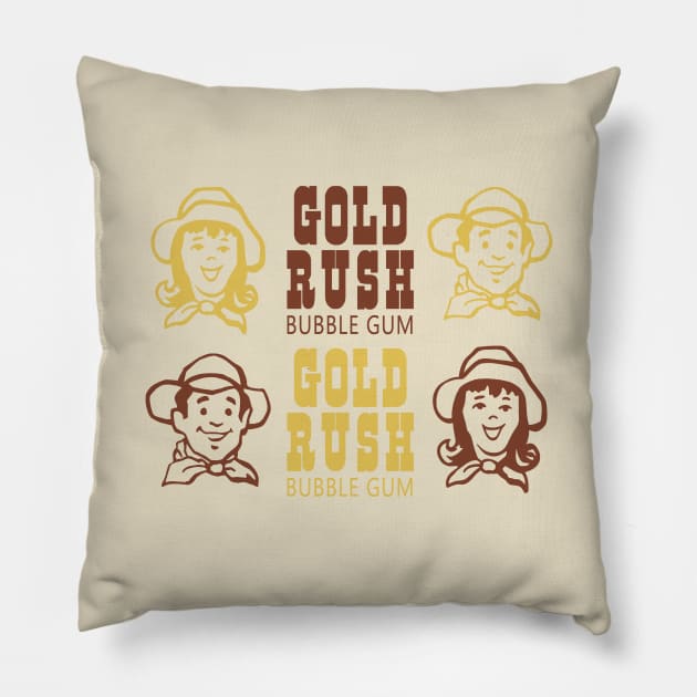 Gold Rush Bubble Gum (vers. B) Pillow by DCMiller01