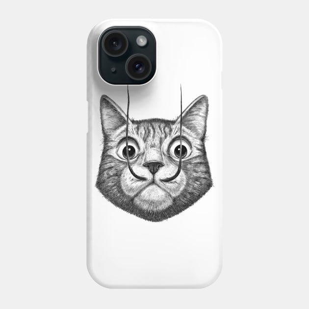 Cat Dali Phone Case by NikKor