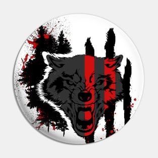 Crazy wolfy Pin