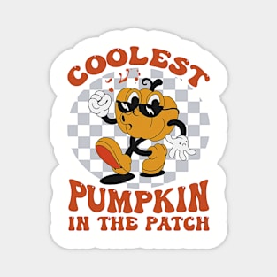 Groovy Coolest Pumpkin In The Patch Halloween For Boys Kids Magnet