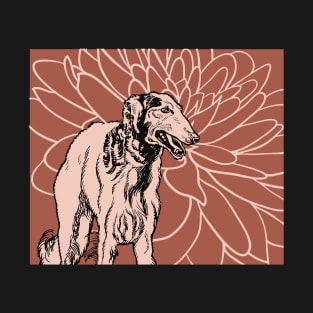 Boho Borzoi and Flower T-Shirt