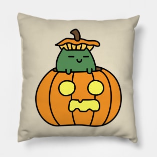 Pumpkin Zombie Cat Pillow