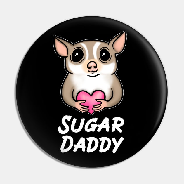 Sugar Daddy, White, for Sugar Glider Lovers Pin by Mochi Merch