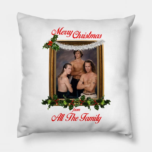 Brother Ninjas Merry Christmas From All The Family Pillow by Bevatron