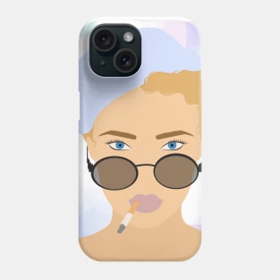 Woman abstract  portrait minimalist Phone Case