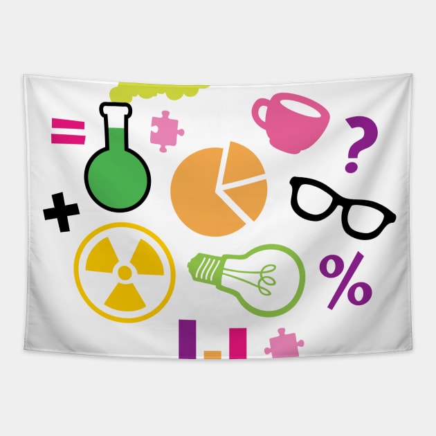 Crazy Neon Scientist Tapestry by XOOXOO