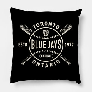 Toronto Blue Jays Bats & Ball by Buck Tee Originals Pillow