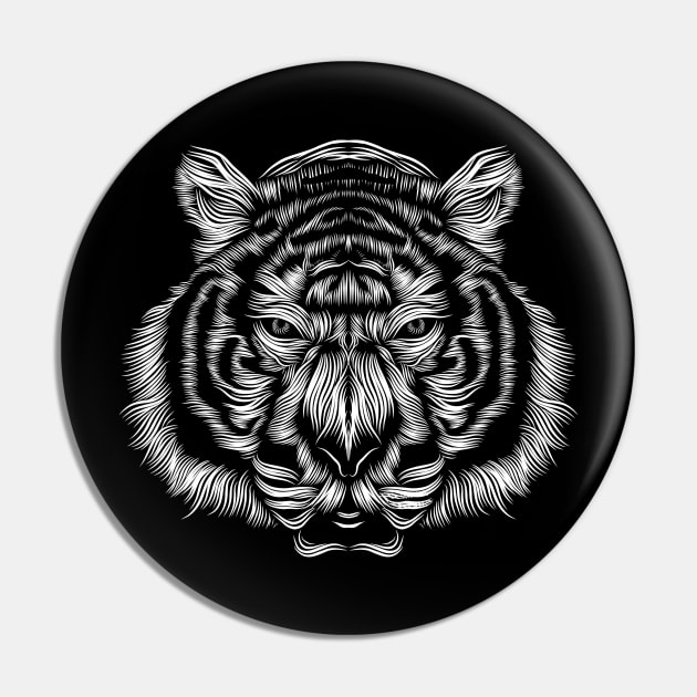 a tiger silhouette Pin by mantaplaaa