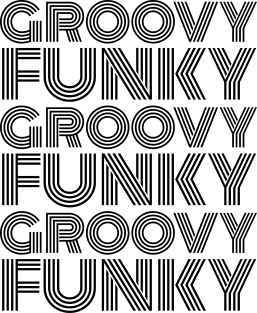 Groovy Funky Disco Black Font Magnet