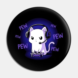 Cute funny cat gaming animal lover quote artwork Pin