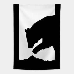 Bear Design - Bear Lover Gift - Papa Bear Mama Bear Baby Bear Little Bear Minimalist Tapestry