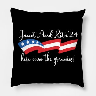 Janet and Rita Bluey Grannies 24 For President Pillow