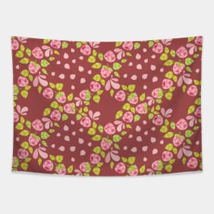 Raspberry Boom Seamless Surface Pattern Design Tapestry