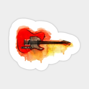 Watercolor guitar Magnet