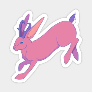 Pink Jackalope Magnet