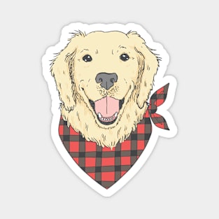 good boy - golden retriever dog Magnet