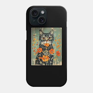 Siberian Cat Flowers Photo Art Funny Cat Lover Gift Idea Phone Case