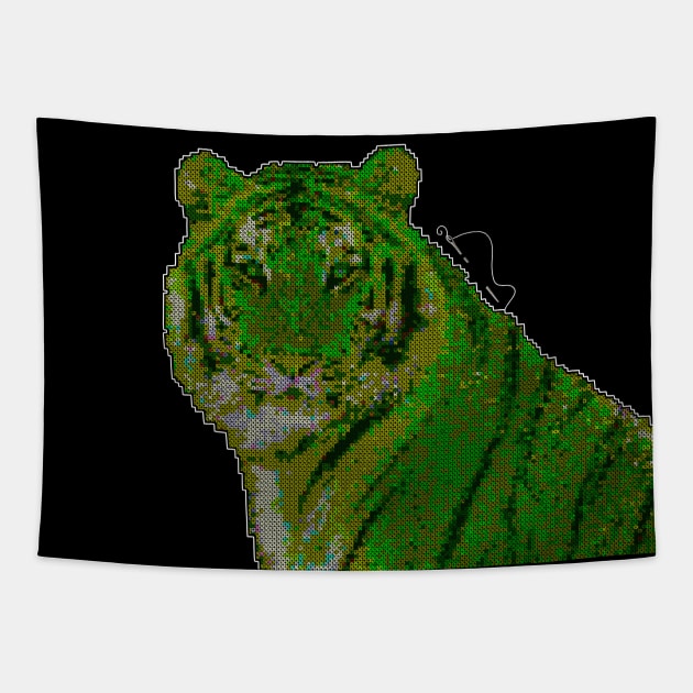 Cross Stitch Tiger Tapestry by The Craft ACE