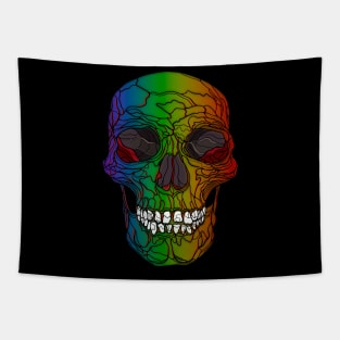 Rainbow Skull Design Tapestry
