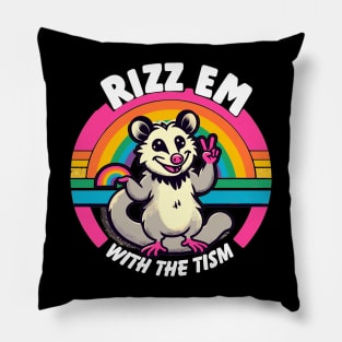 Rizz 'Em With The 'Tism Possum Pillow