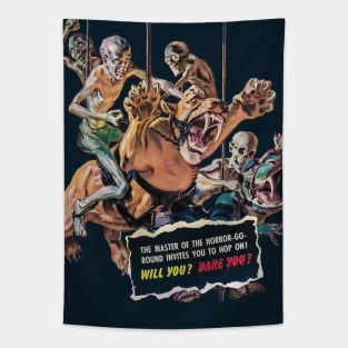 Beasts Harness Fangs Strange Stories From Another World Halloween Retro Comic Vintage Cartoon Tapestry