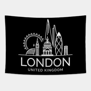 London United Kingdom City Skyline Tapestry