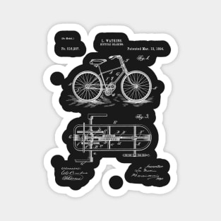 Bike Patent - Bicycle Art - Black Chalkboard Magnet