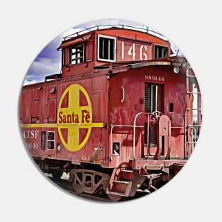 Vintage Santa Fe Railway Caboose Pin