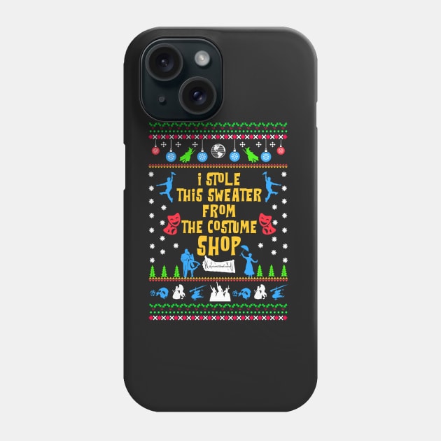 Broadway Ugly Christmas Sweatshirt Phone Case by KsuAnn