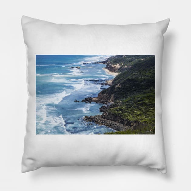 Fingal Beach, Cape Schanck, Mornington Peninsula, Victoria, Australia. Pillow by VickiWalsh