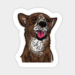 Brown Dog digital painting Magnet
