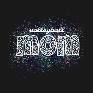 Volleyball Mom Leopard Print Proud Volleyball Mom Cute Biggest Fan T-Shirt