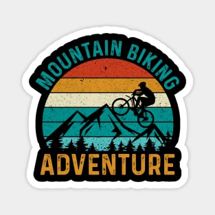 Mountain biker , outdoor camping, biking adventure , hiking, trekking, camping lover, vacation, holiday Magnet