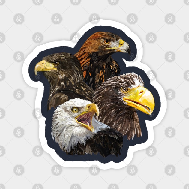 Birds of prey Magnet by obscurite