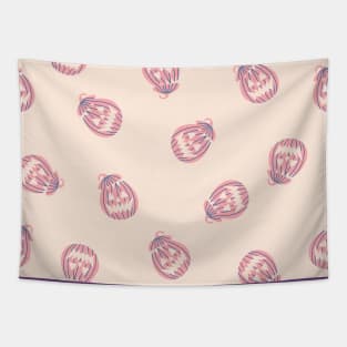 Pastel background with pumpkins Tapestry