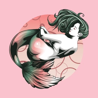 Red and Green Mermaid T-Shirt