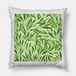 Green Leaves Pattern 24 Pillow