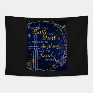 You could rattle the stars in navy and gold Tapestry