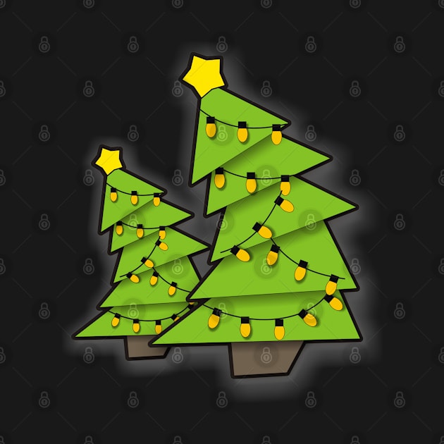 Merry Christmas Trees With Light by holidaystore