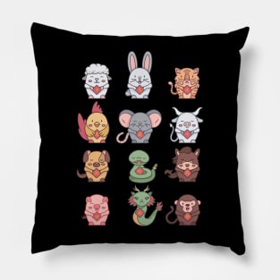 Chinese Zodiac Year of the Rabbit Kids Chinese New Year 2023 Tshirt Pillow