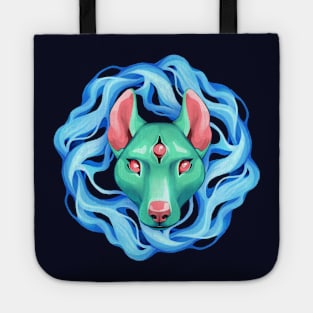 Three Eyes Dog Logo Tote