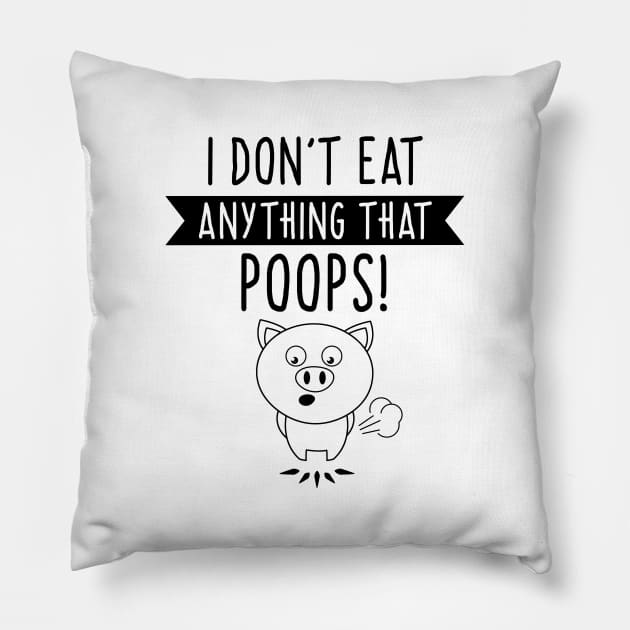 Funny Vegan Shirt Pillow by Stoney09