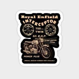 Royal Enfield Interceptor vintage Advertising by MotorManiac Magnet