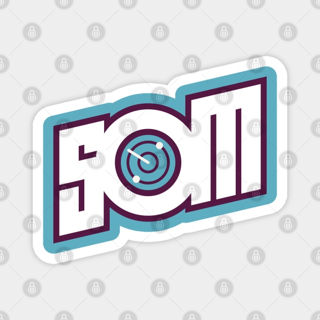 SOM 2.0 RADAR (WHITE/EGGPLANT) Magnet by Spawn On Me Podcast