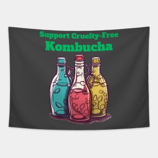 Colorful Bottles, Support Cruelty-Free Kombucha Tapestry