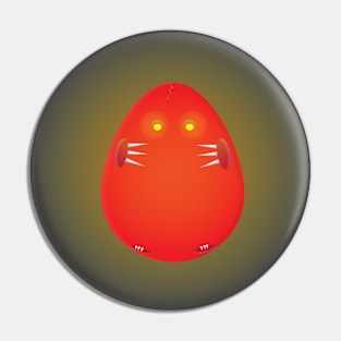 The egg is red. Demonic hell chick Pin