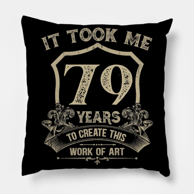 79th Birthday Pillow by Jandjprints