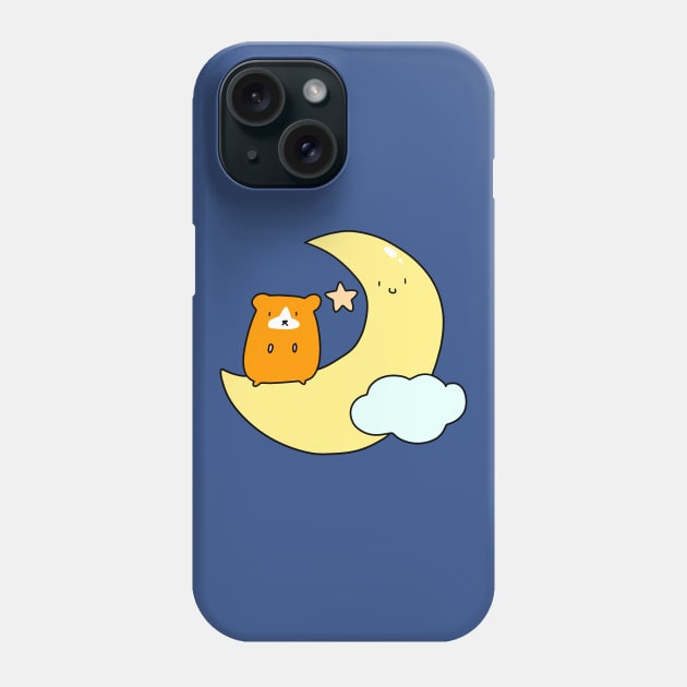 Crescent Moon Hamster Phone Case by saradaboru