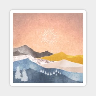 Sun in the Mountains Magnet