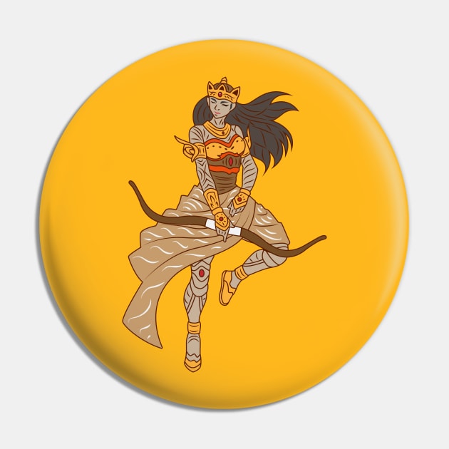 Golden Archer Pin by crissbahari